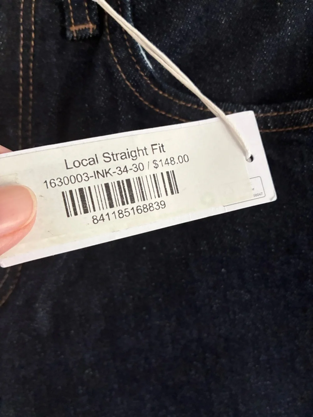 Outerknown S.E.A. Jeans 30x34 Dark Wash Straight Fit NWT
